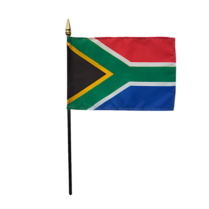 Depiction of South Africa Stick Flag - Gates Flag & Banner 
