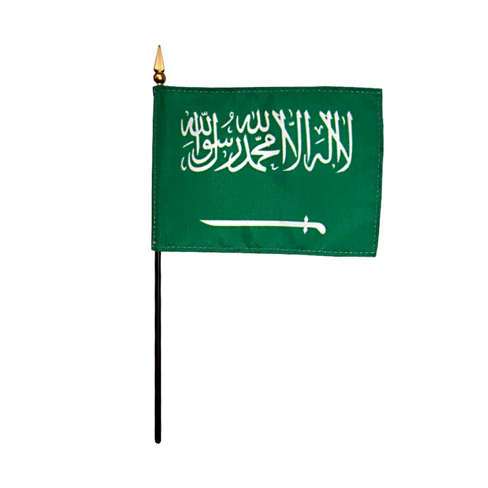 Depiction of Saudi Arabia Stick Flag - Gates Flag & Banner 