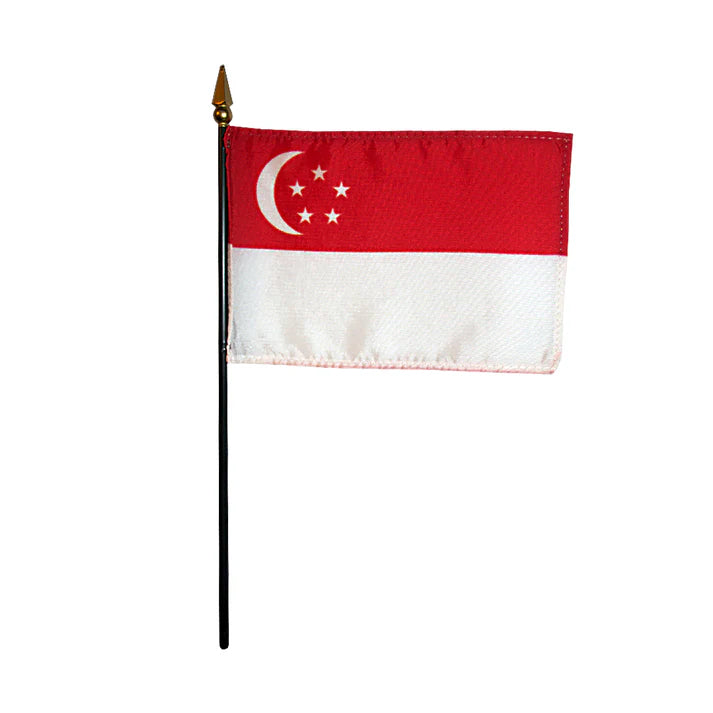 Depiction of Singapore Stick Flag - Gates Flag & Banner