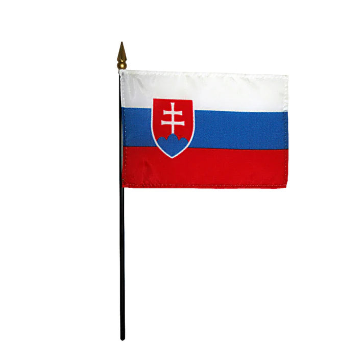 Depiction of Slovakia Stick Flag - Gates Flag & Banner 