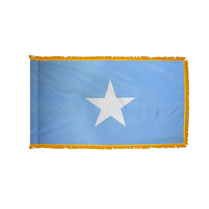 Depiction of Somalia Indoor pole hem fringe Flag - Gates Flag & Banner 