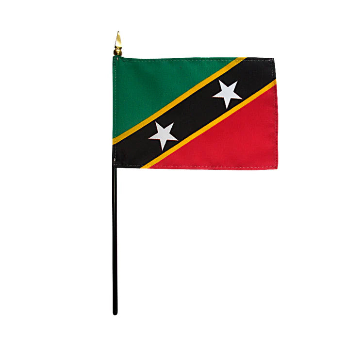 Depiction of St. Kitts and Nevis Stick Flag - Gates Flag & Banner 