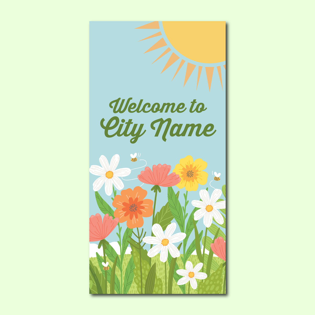 Spring Seasonal Banner - Sunny Meadow