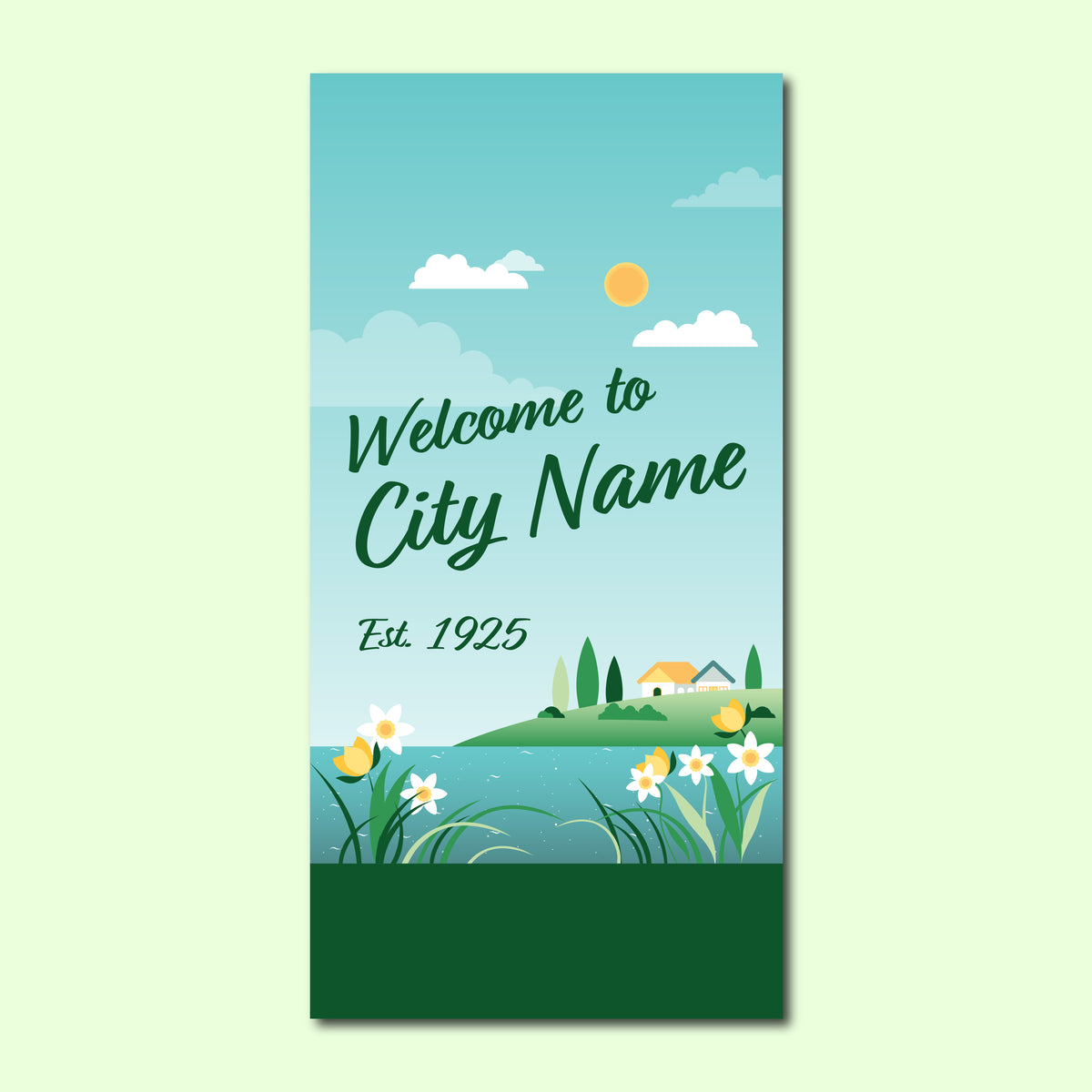 Spring Seasonal Banner - Waterfront