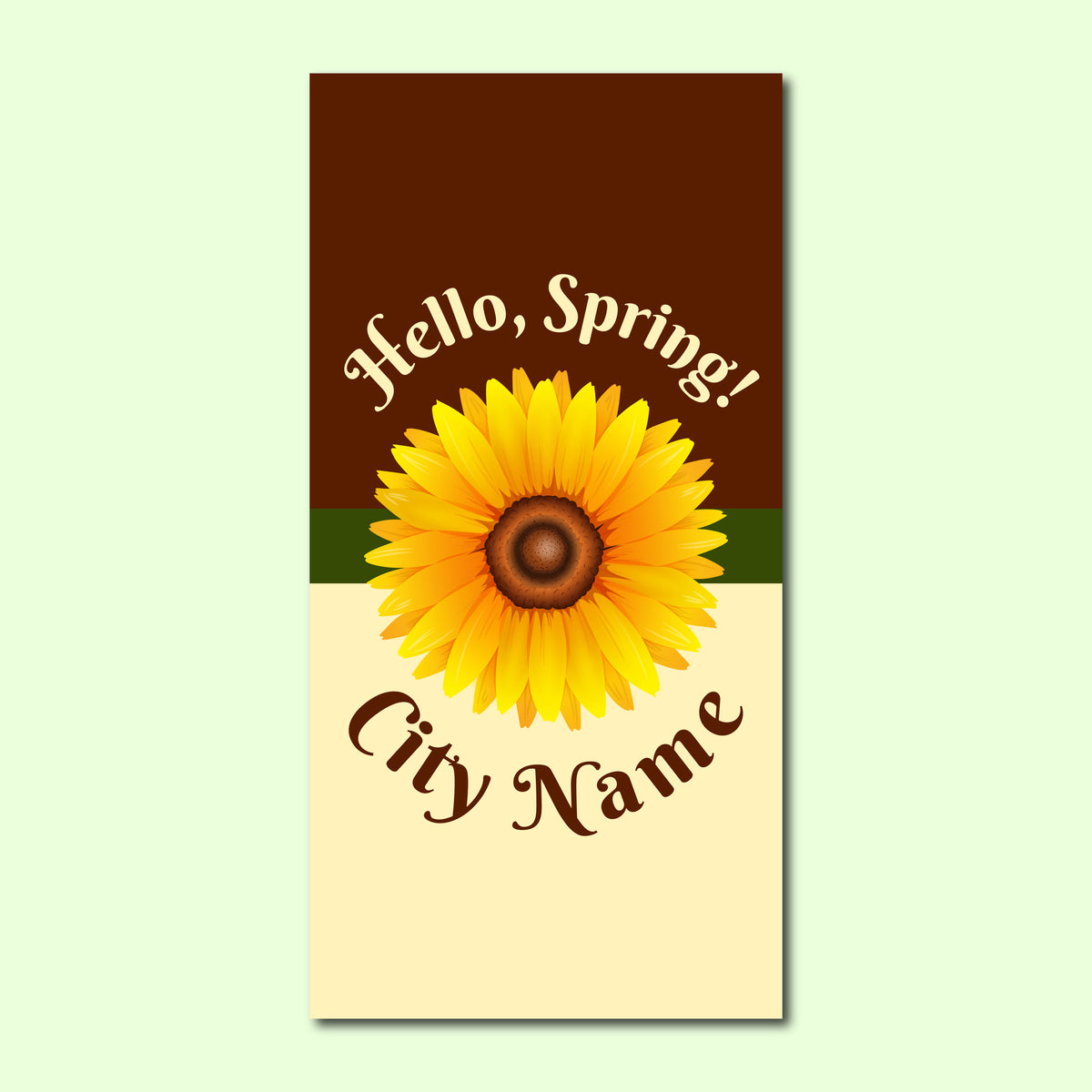 Spring Seasonal Banner - Sunflower