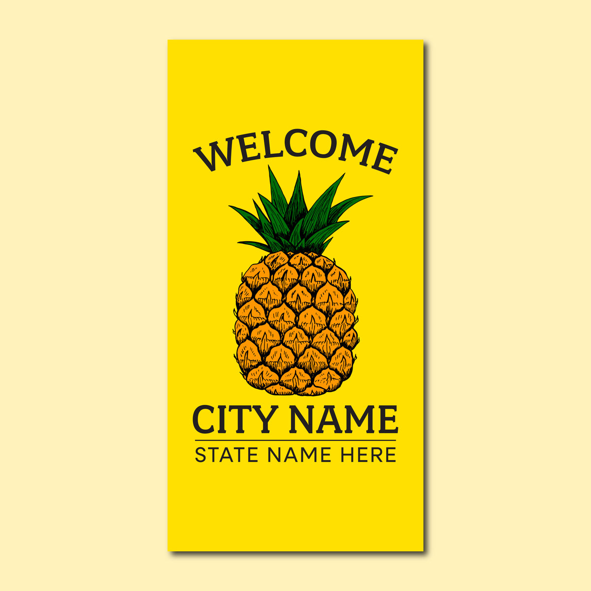 Summer Seasonal Banner - Pineapple