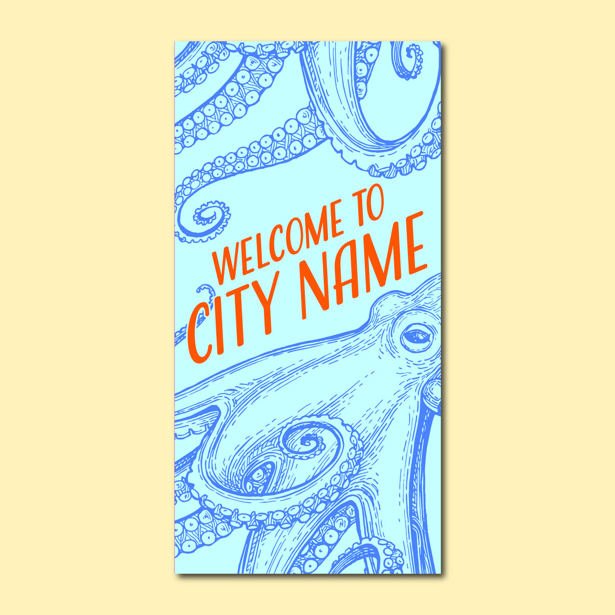 Summer Seasonal Banner - Playful Octopus