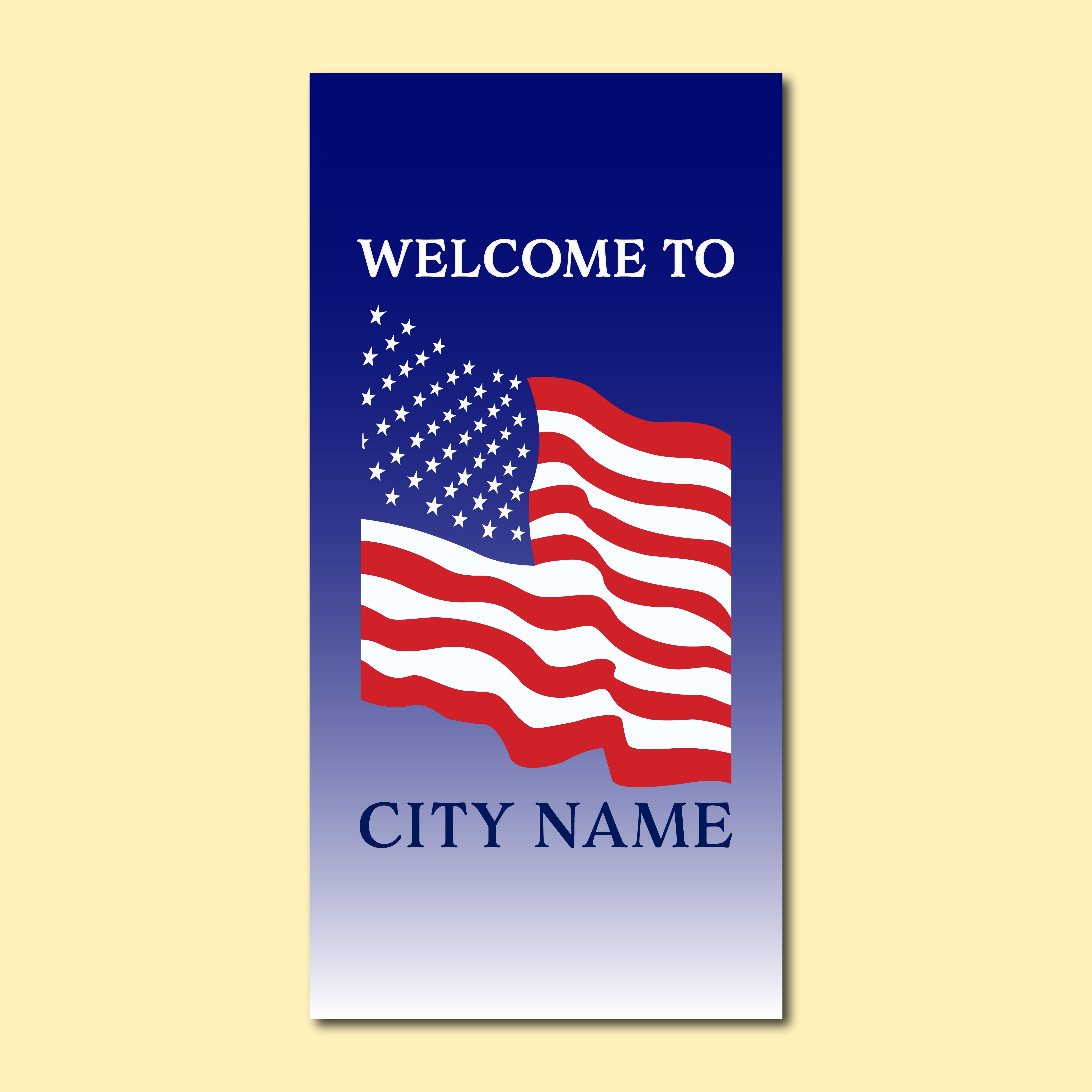 Patriotic Seasonal Banner - American Welcome
