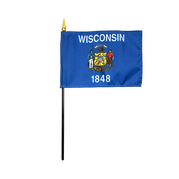 Depiction of Wisconsin State Stick Flag - Gates Flag & Banner 