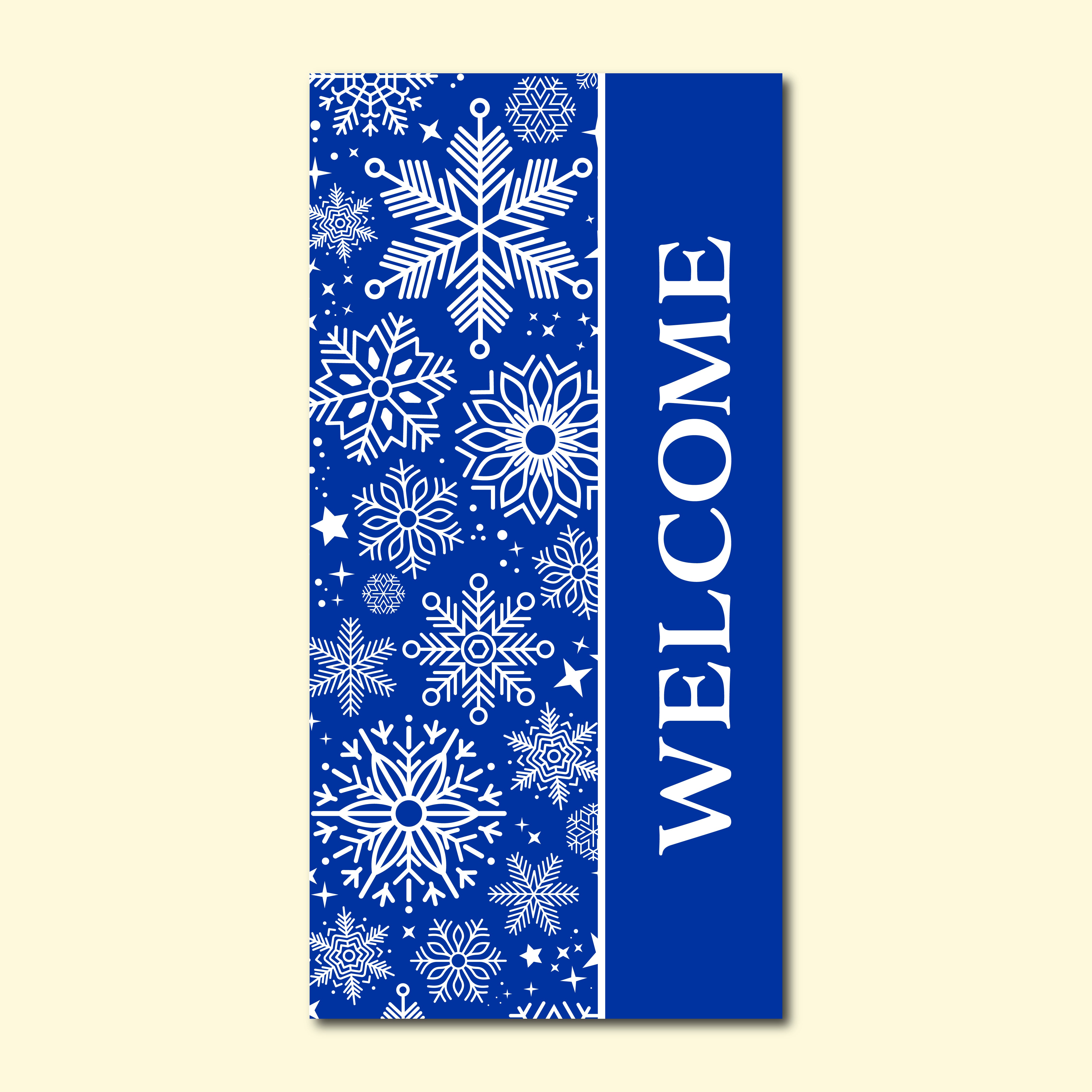 Winter Seasonal Banner - Snowflake Welcome