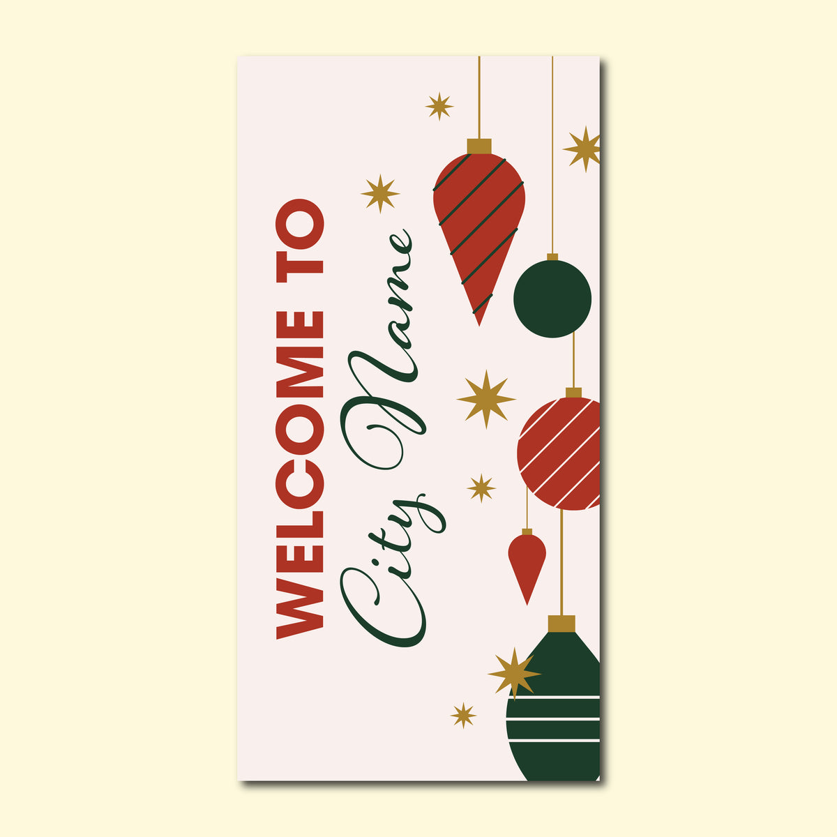 Winter Seasonal Banner - Welcome Ornament