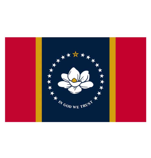 Depiction of Mississippi State Flag - Gates Flag