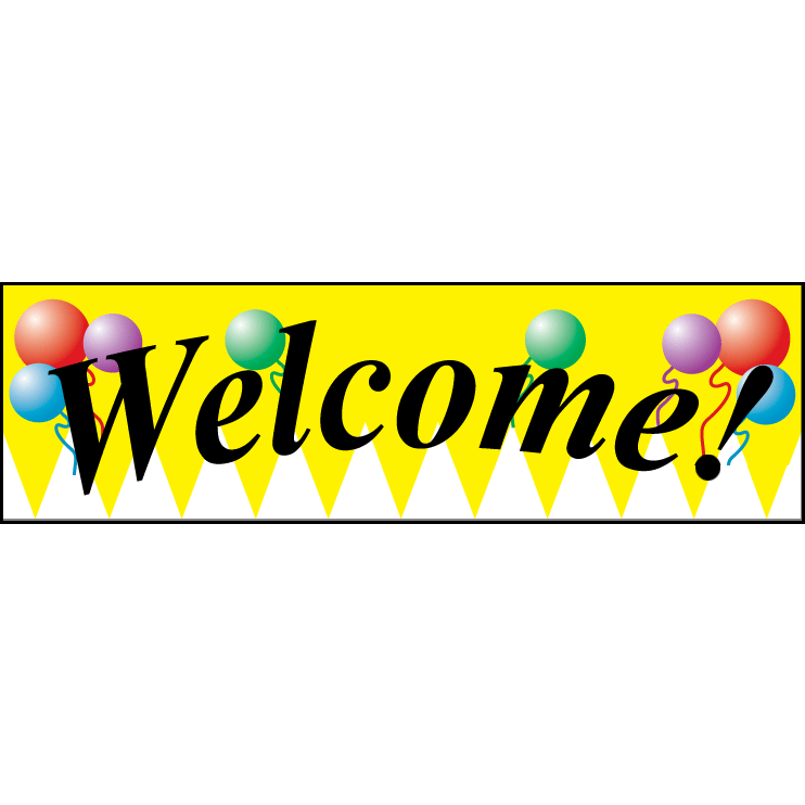 Yellow Welcome Advertising Banner