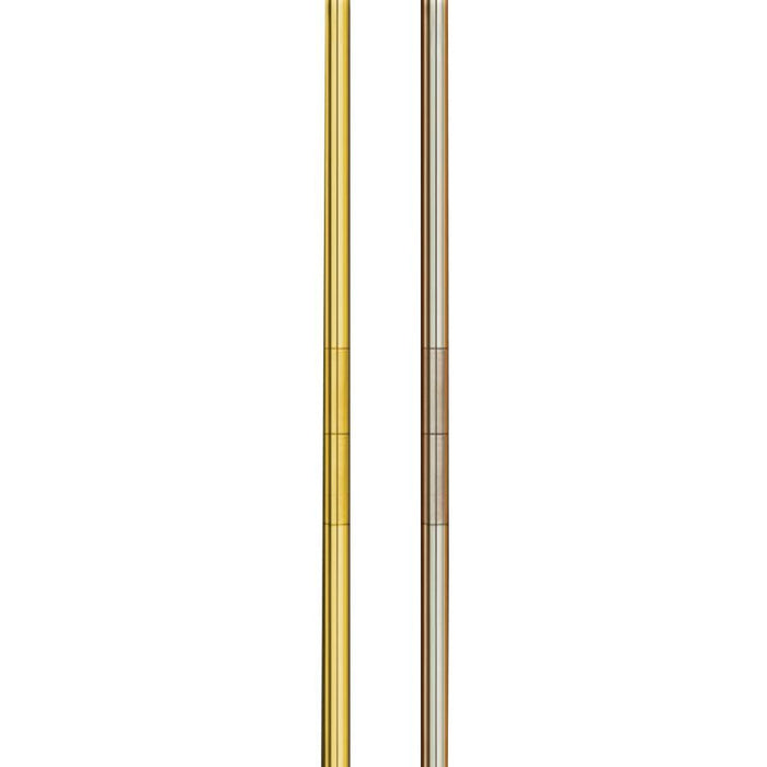 Guidon 2-Piece Indoor Parade Hardwood Flagpole – 7' X 1-1/4", Chrome Joint & Spear