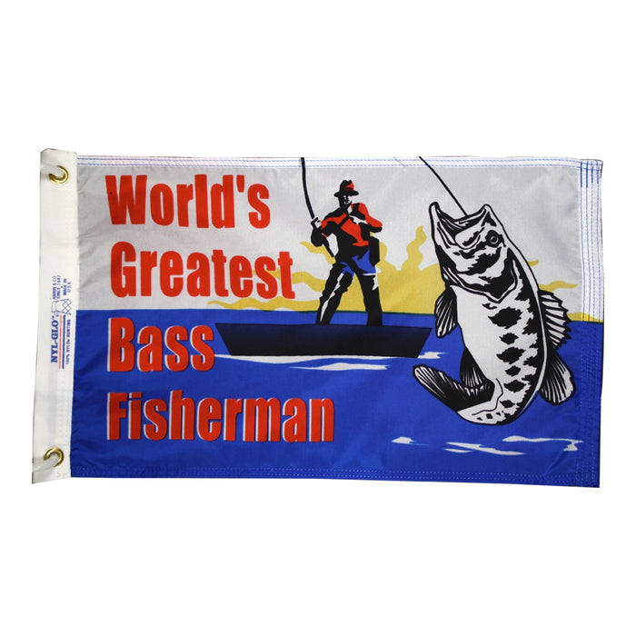 World's Greatest Bass Fisherman Flag