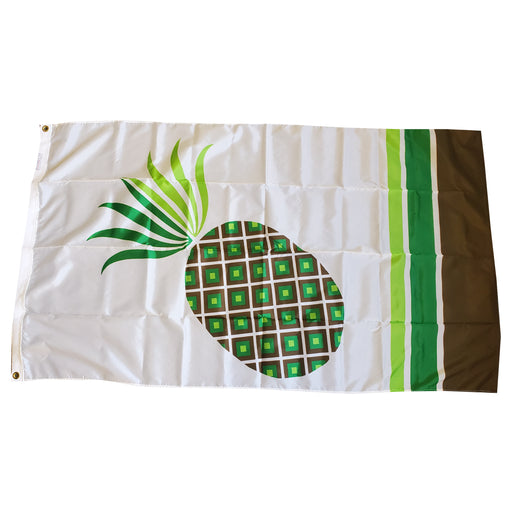 Green and Brown Pineapple Flag