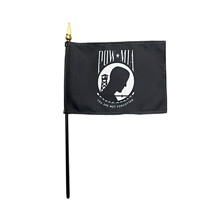 Bandiera POW MIA 11x18 Pollici Con Asta - Materiale Poliestere, Per Esterni - Foto 3