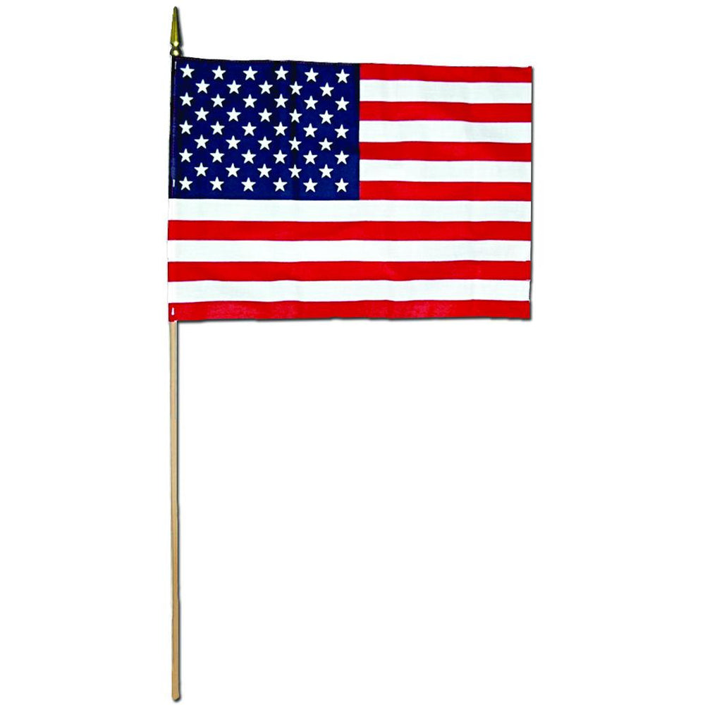U.S. Cotton Hemmed Stick Flag