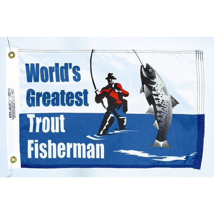 World's Greatest Trout Fisherman Flag
